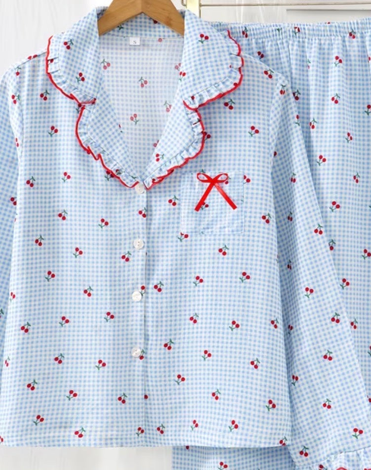 Blue Gingham PJs