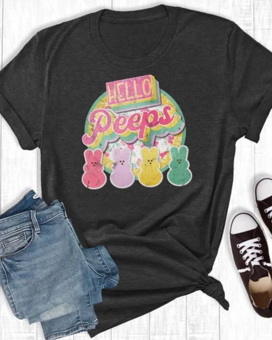Hello Peeps Easter Tee