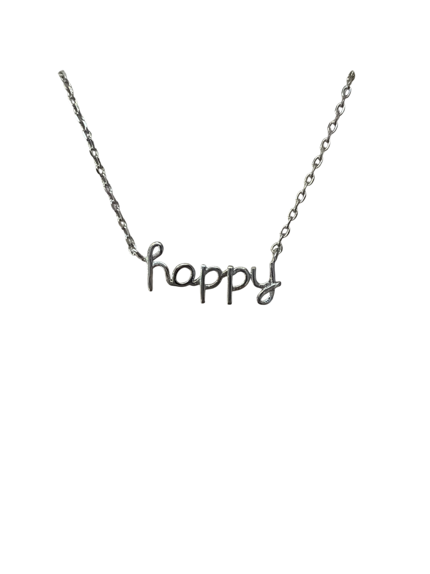 Happy Script Necklace