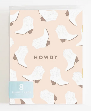 Howdy Pink & White Stationary Set