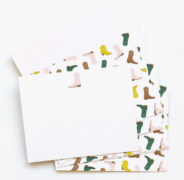 Cowboy Boot Stationary Set