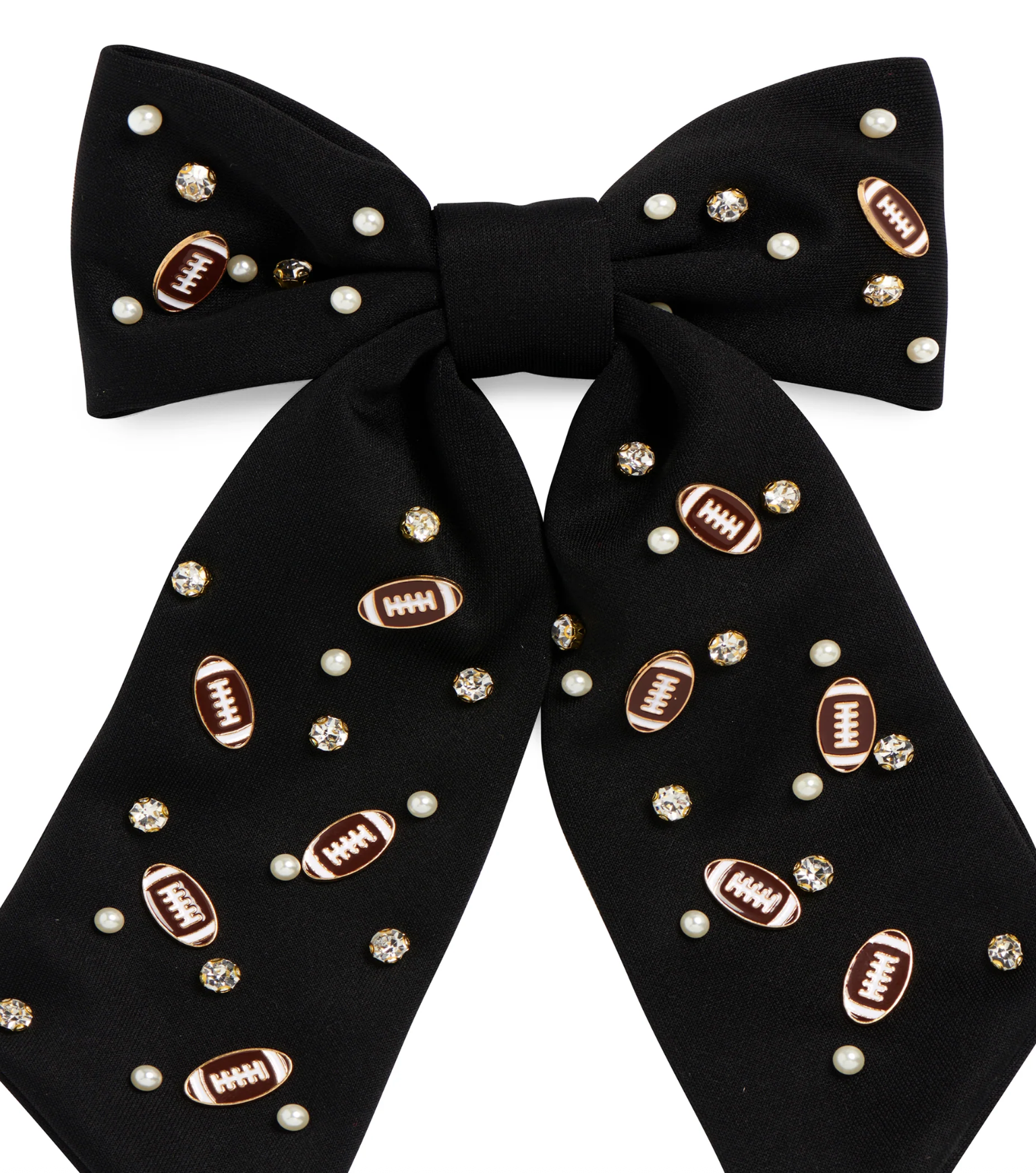 Football Charm Hair Bow