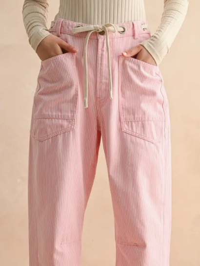 Striped Pink Denim