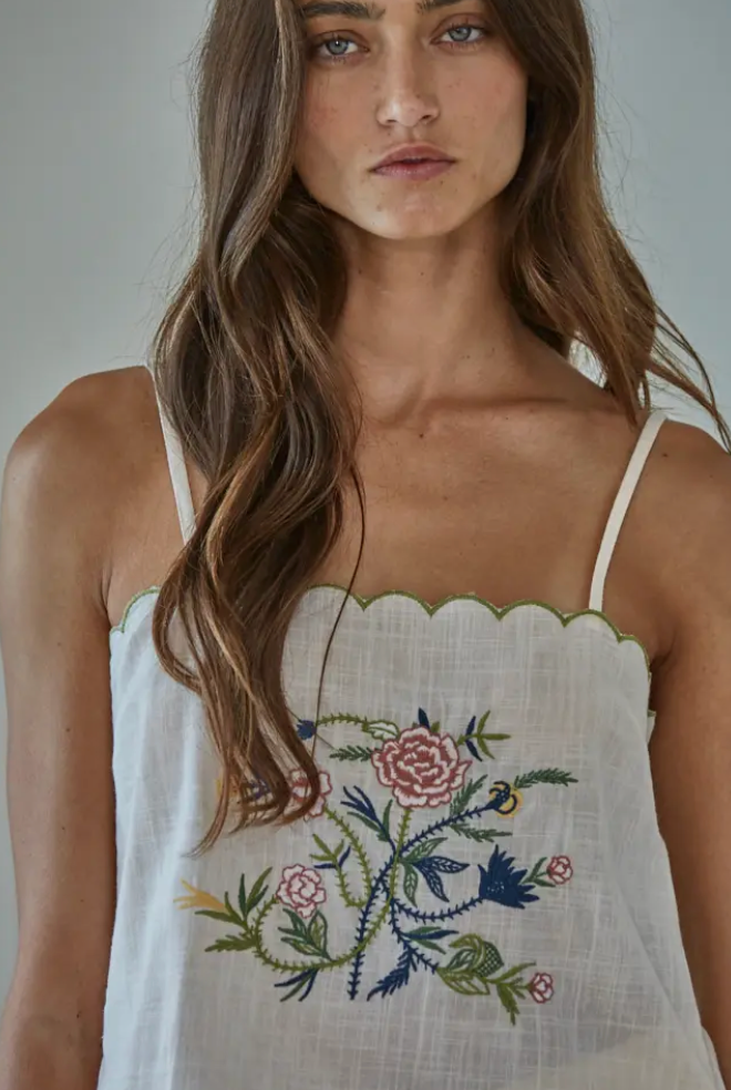 Michelle Embroidered Floral Top