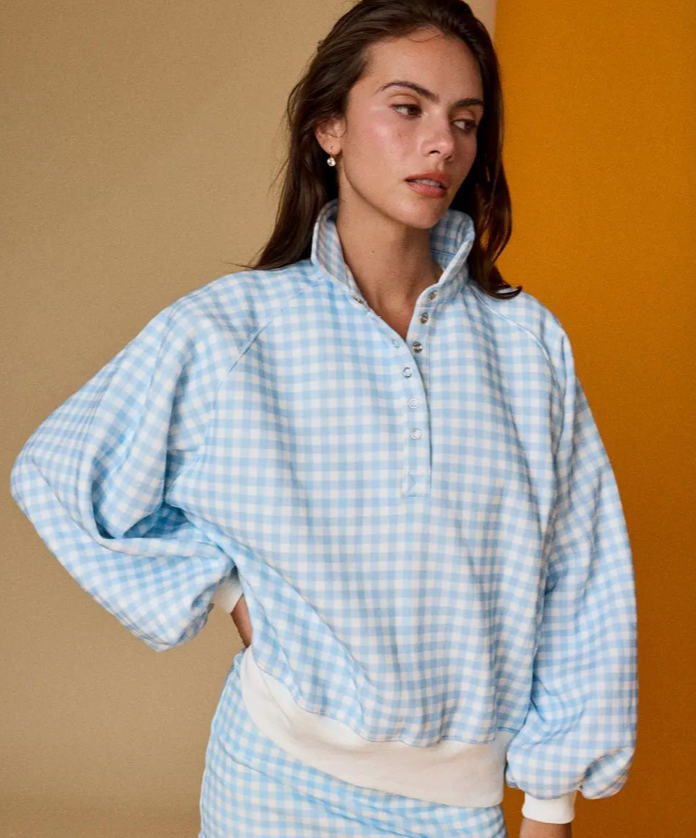 Piper Gingham Snap Pullover