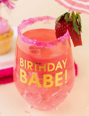 Birthday Babe Wine Glass