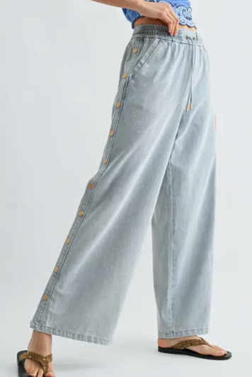 Washed Drawstring Pants